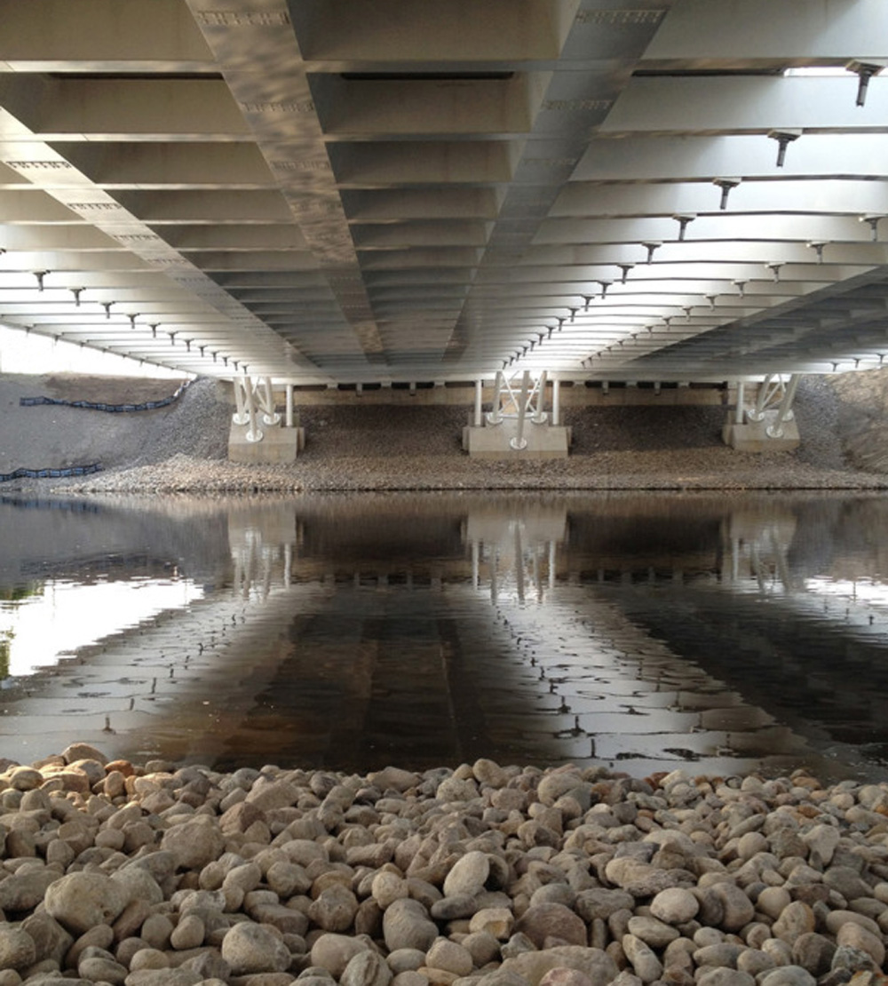 View from under the bridge
